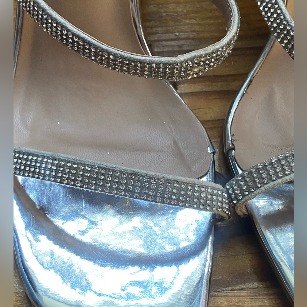 Windsor Chrome Rhinestone Block Heels - Picture 6 of 10